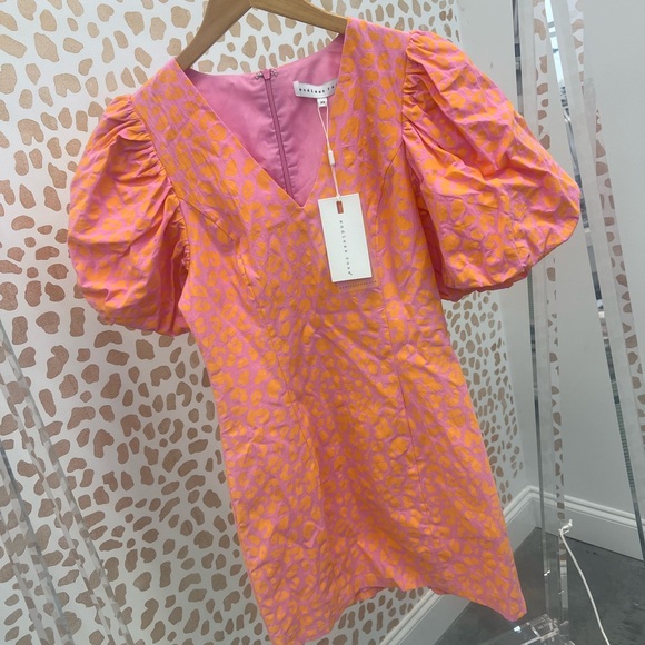 Endless Rose Pink Orange Leopard Dress - Picture 2 of 2